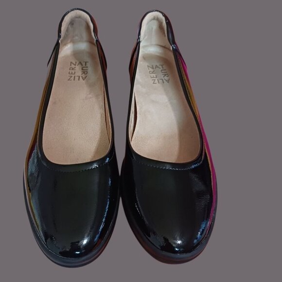 Naturalizer "Sam" Slip On Wedge Pump Confort Shoes Black Size 8M - Picture 1 of 16